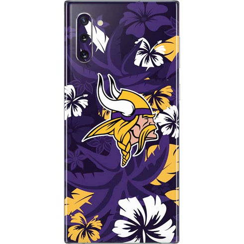 NFL Minnesota Vikings Tropical Print Galaxy Note 10 Skin